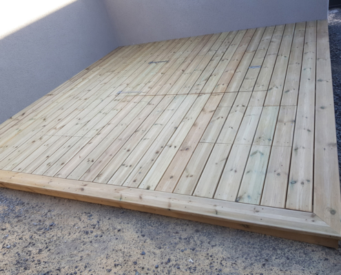 pose terrasse en bois - Menuiserie Manu Barraud - Saint Martin des Fontaines